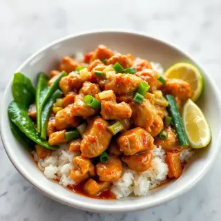 28. Ginger Chicken Over Rice